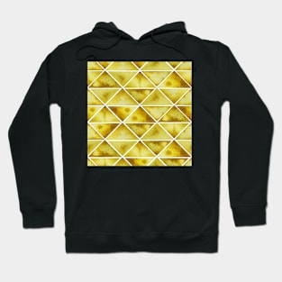 Imperfect Watercolor Triangles | Ochre Brown Hoodie